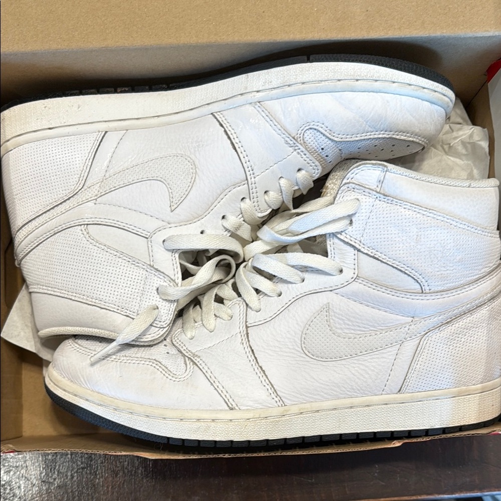 Jordan White Leather Sneakers